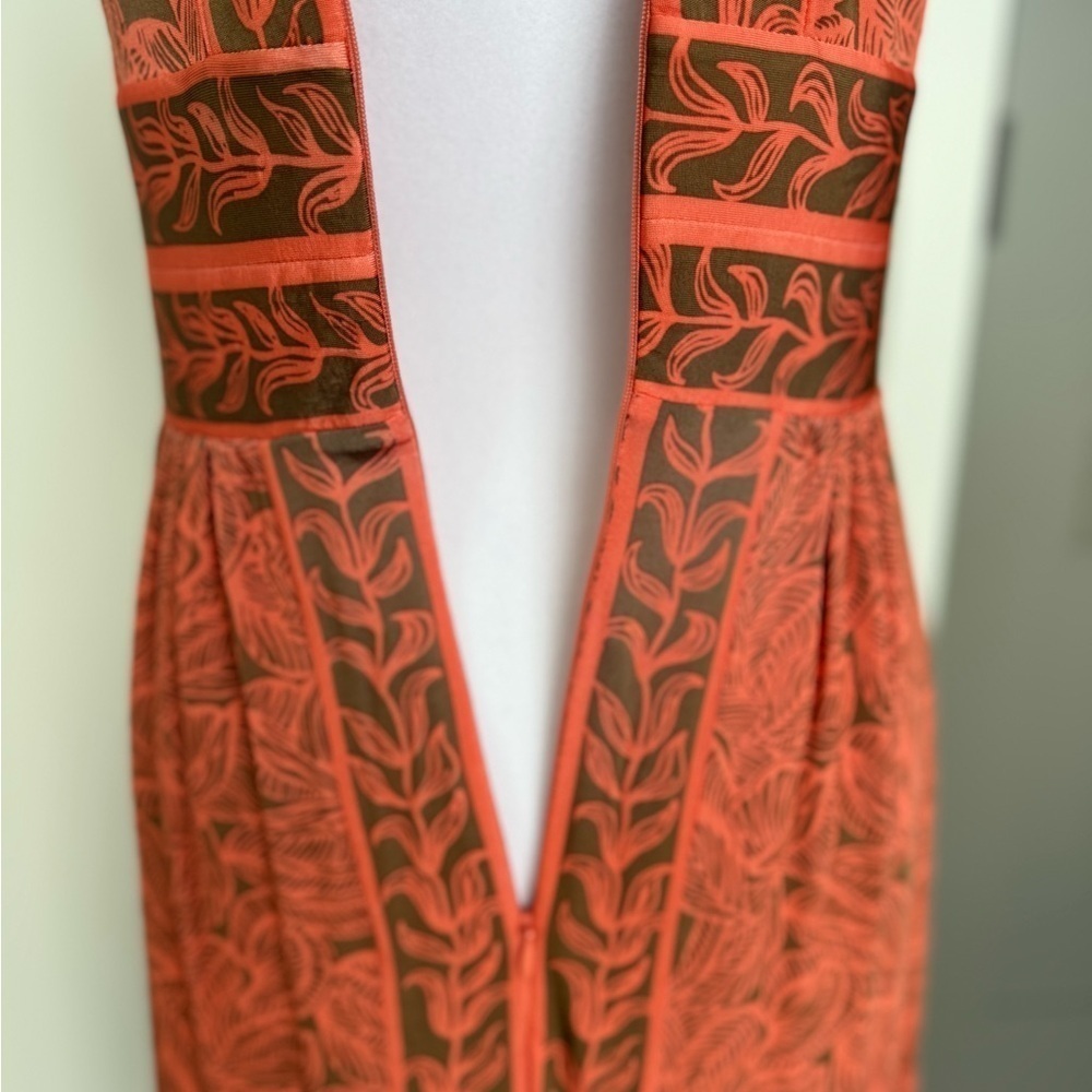 Tracy Reese New York midi v-neck Dress Small S halter neck Grecian beach summer - Picture 7 of 11